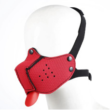 Pup snout mask - red
